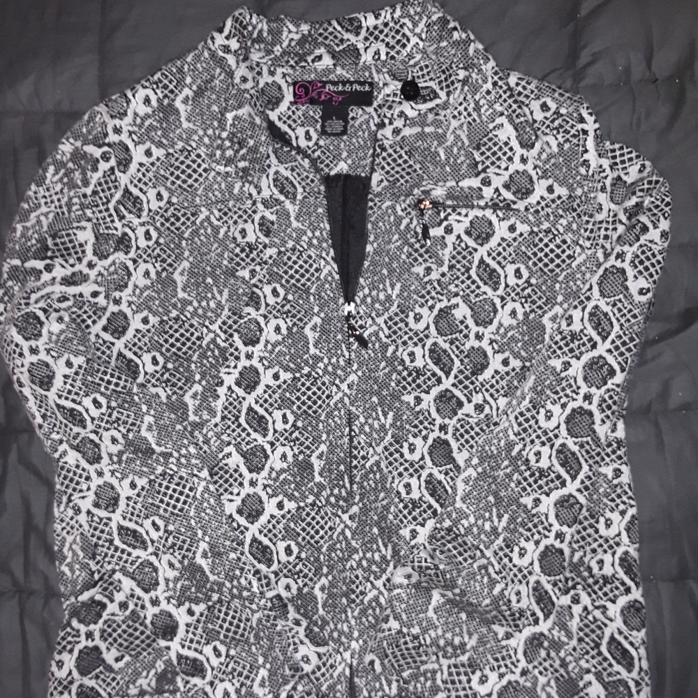 Women's Peck & Peck Black and White Jacket L